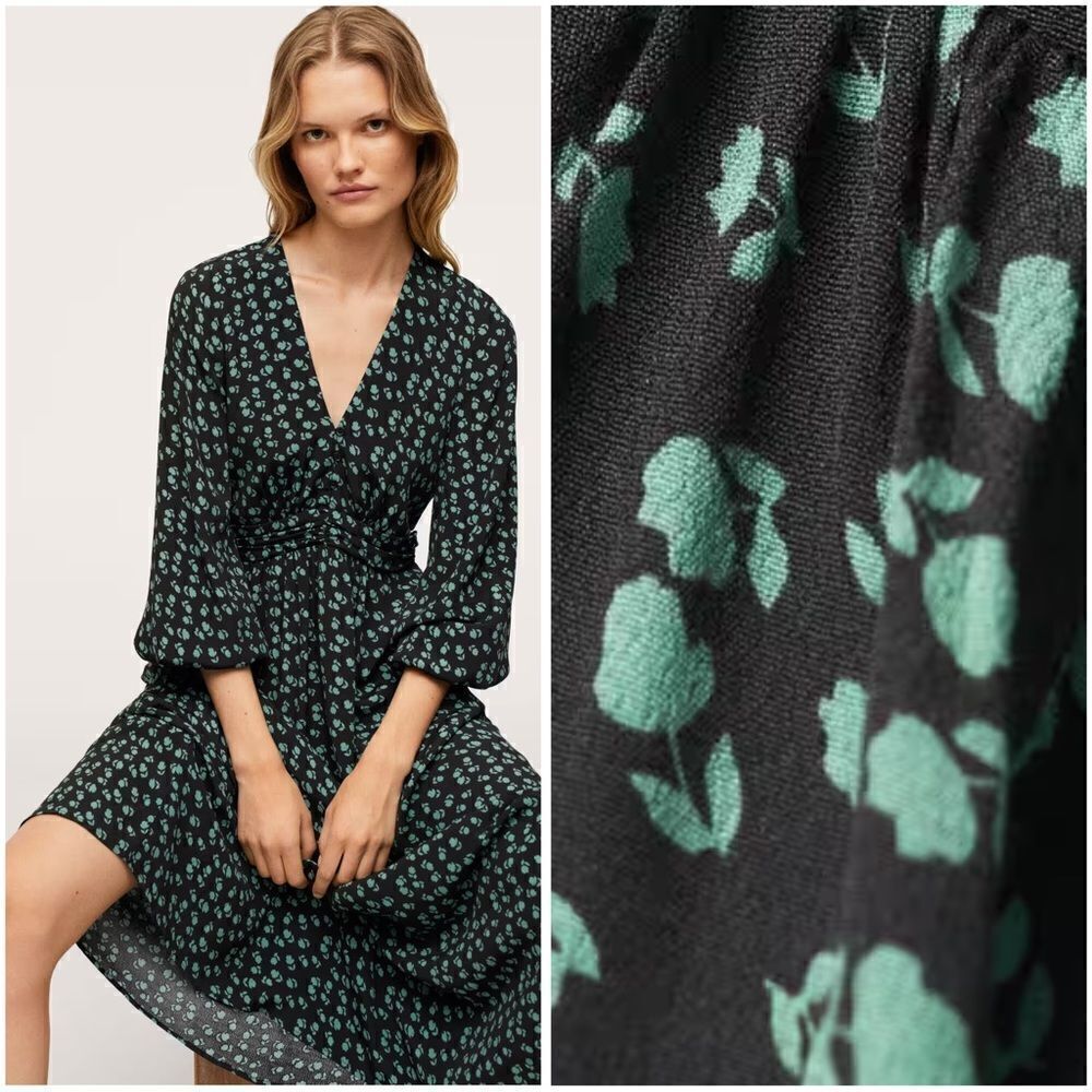 Mango Viscose Printed Dress New